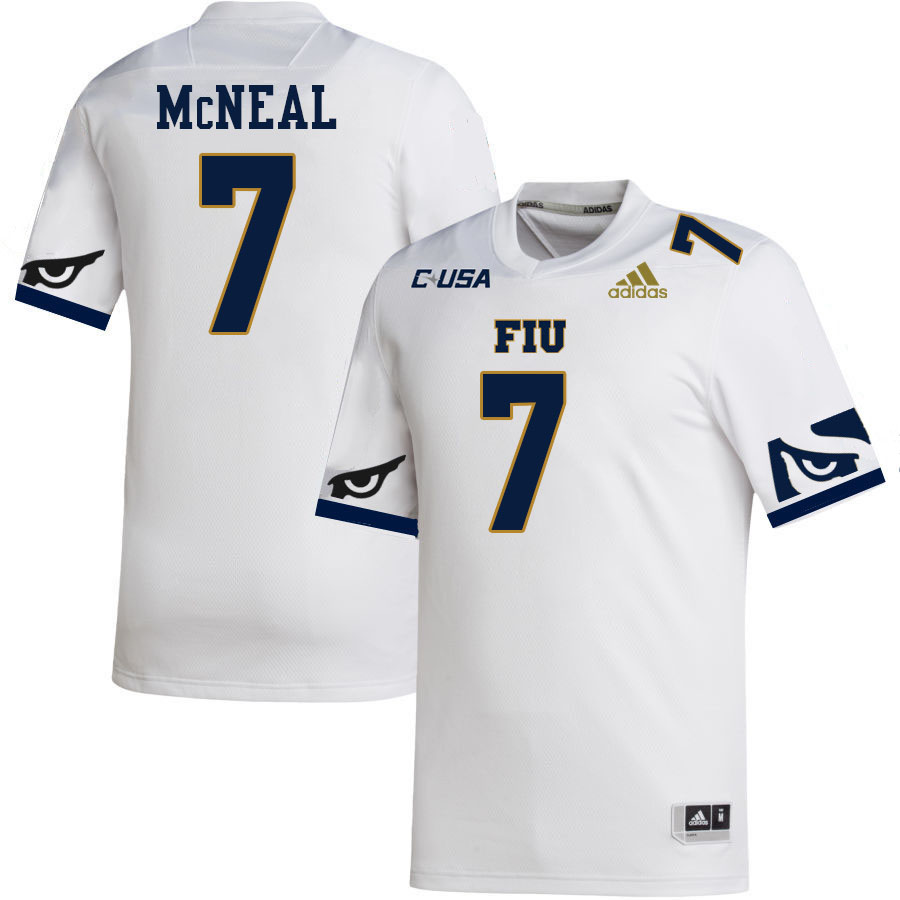 #7 Kyle McNeal FIU Jersey, Florida International University Panthers Football Jersey-White